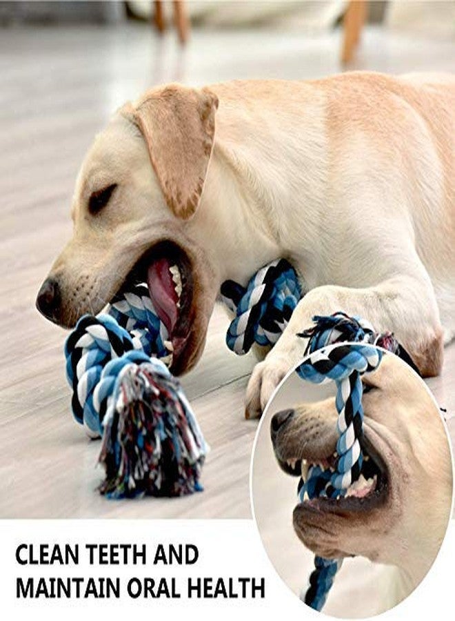 Pups&Pets 6 Knots Cotton Rope Dog Chew Toy for Medium to Adult Dogs 28 Inch Long - Extra Durable (Color May Vary). - Image 2